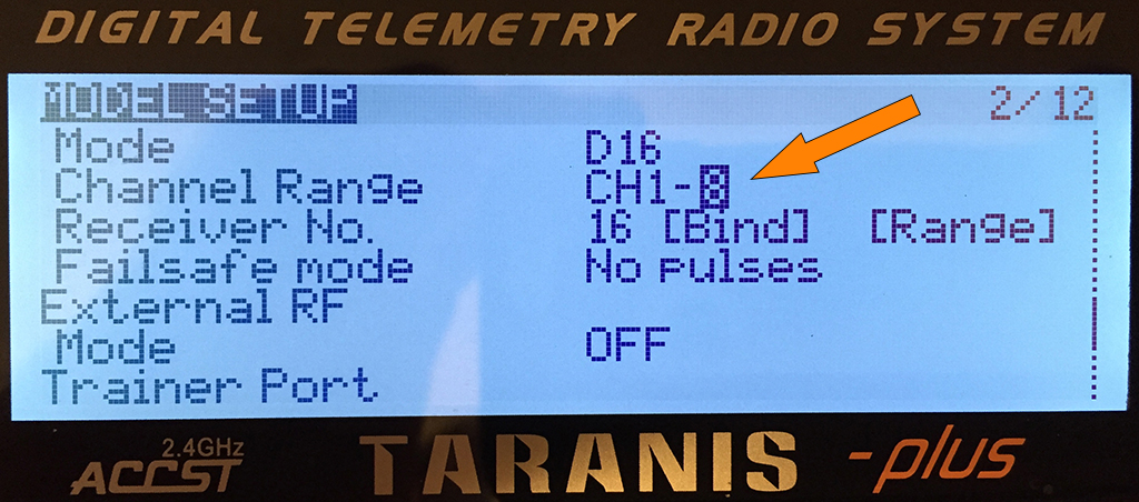 How to set an SBus Rx link to 8 channels for 9ms latency